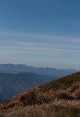 Mountains in autumn in sunny day