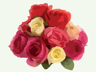 bouquet of red roses