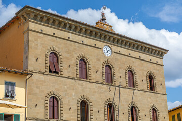 Palais sur la Piazza Matteotti, à Greve in Chianti, Italie