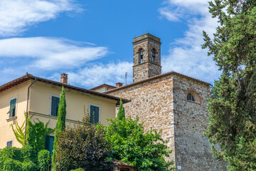 Fototapeta na wymiar Chiesa di Santo Stefano, à Montefioralle, Italie