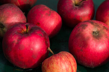 Fototapeta na wymiar Juicy natural apples