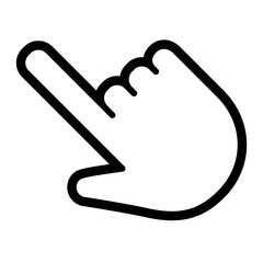 Hand clicking icon. Isolated finger click. PNG pictogram on transparent background.