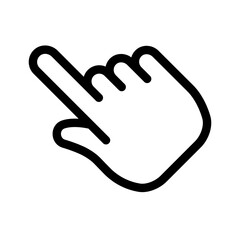 Hand clicking icon. Isolated finger click. PNG pictogram on transparent background.