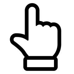 Hand clicking icon. Isolated finger click. PNG pictogram on transparent background.