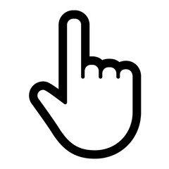 Hand clicking icon. Isolated finger click. PNG pictogram on transparent background.