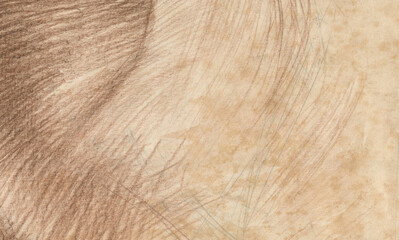 Abstract landscape type, spray watercolor and sepia pencil. Imitation of old parchment. Old paper. For background