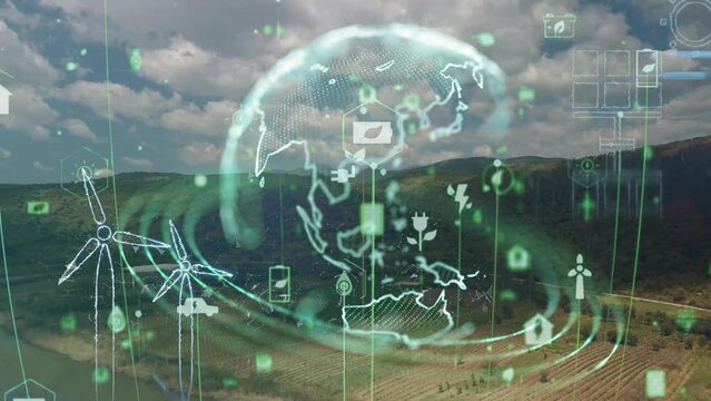 Environmental technology concept. Sustainable development goals. SDGs. High quality 4k footage
