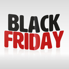 Black friday concept letters style vector illustration template