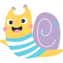 Funny sailor snail