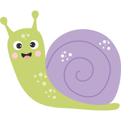  snail. Funny mollusk