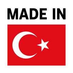 Made in Turkey label Product emblem of the Republic of Turkey icon