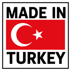 Made in Turkey Logo product label of the Republic of Turkey