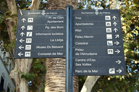 Street sign in Palma de Mallorca, Spain