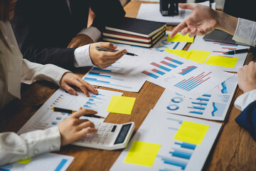 Business team discussing meetings and briefing strategies. business strategies for profitable...