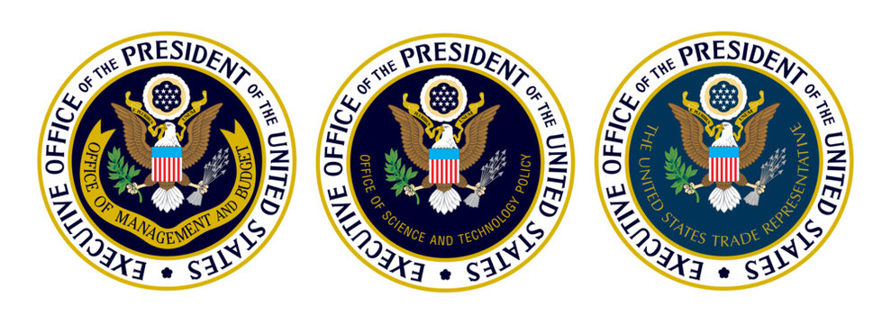 Vector seal of the Executive Office of the President United States Executive Office of Management and Budget. Office of Science and Technology Policy. The United States Trade Representative logo