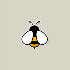cartoon colorful honey bee illustration