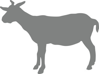 A goat silhouette for logos and graphic design.