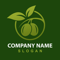 olive oil logo design template vector