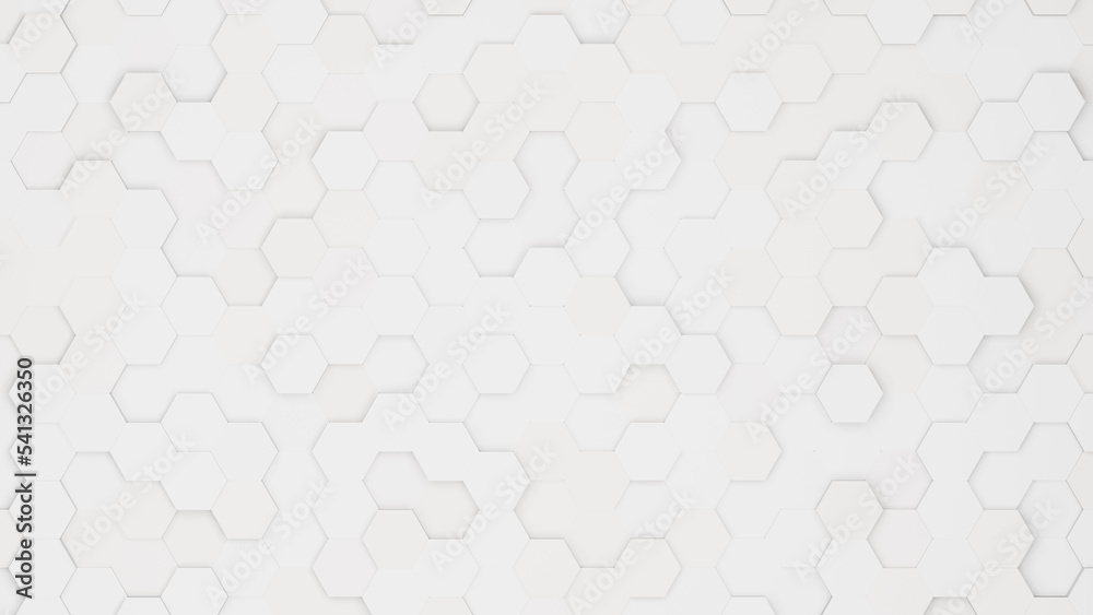 Poster Realistic abstract honeycomb background. 3d rendering.