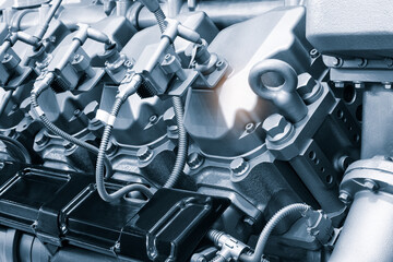 Modern high-tech and efficient engine, gas diesel generator