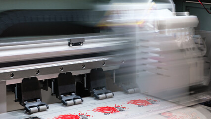 Moving industrial printing modern digital inkjet printer Industrial printing modern digital inkjet...