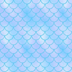Cartoon seamless fish tail mermaid skin pattern for fabrics and textiles and wrapping paper and accessories and linens