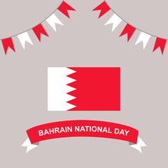 Bahrain national day celebration greeting card.