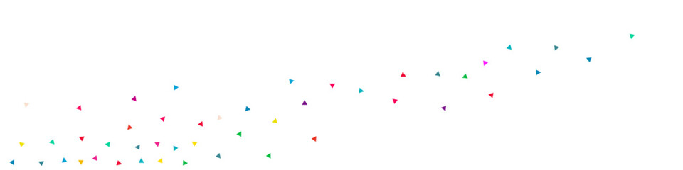 Color Confetti Celebration Vector White Panoramic