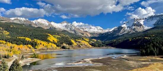 Trout Lake, Colorado in vibrant fall color