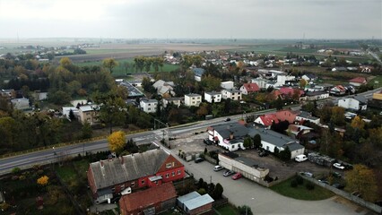 miasteczko, Polska, widok z lotu ptaka