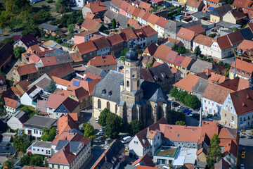 Das Zentrum Buttstädts mit der Kirche St. Marien