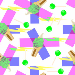 ice cream and lollipops cool pattern