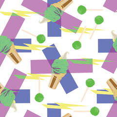 ice cream and lollipops cool pattern