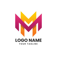 letter MM creative logo design