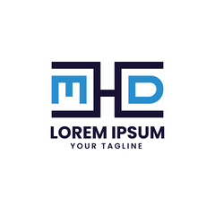 letter MHD creative logo design