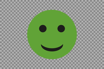 Joyful green smiley. 
beautiful sticker.