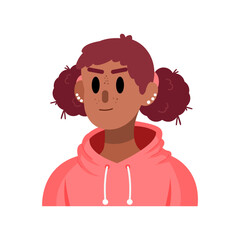 Isolated brunette woman vector illustration