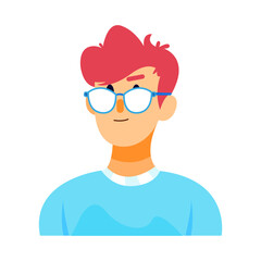 Isolated glasses man vector illustration