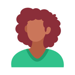 Isolated brunette woman head vector illustration