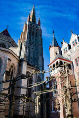 maisons, rues, et autres b&acirc;timents de la ville de Bruges