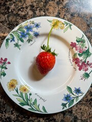 strawberry on a plate