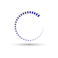 Circle loading icon. Load internet data symbol. Round shape. Vector illustration. stock image.