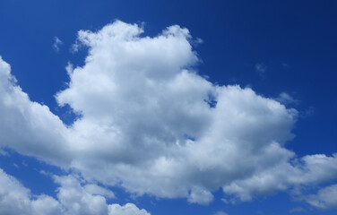Picturesque view of blue sky with fluffy white clouds