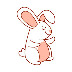 Isolated rabbit draw baby vector illustration