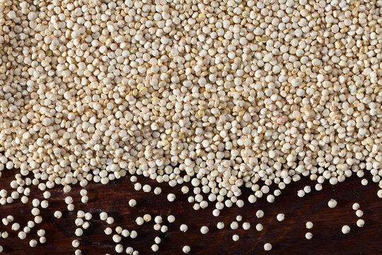 Organic quinoa seeds background. High quality photo
