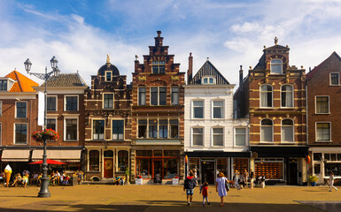 Protestant church in Delft on the Market square. Netherlands