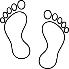 The best Footprint icon vector, illustration logo template in trendy style. Suitable for many purposes..eps