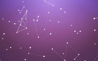 Abstract background. Molecules technology with polygonal shapes, connecting dots and lines. Connection structure. Big data visualization.