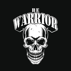 warrior skull logo design