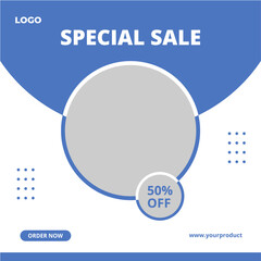 Modern square promotion banner template. Suitable for social media posts and web internet advertising. Editable vector illustration template design.